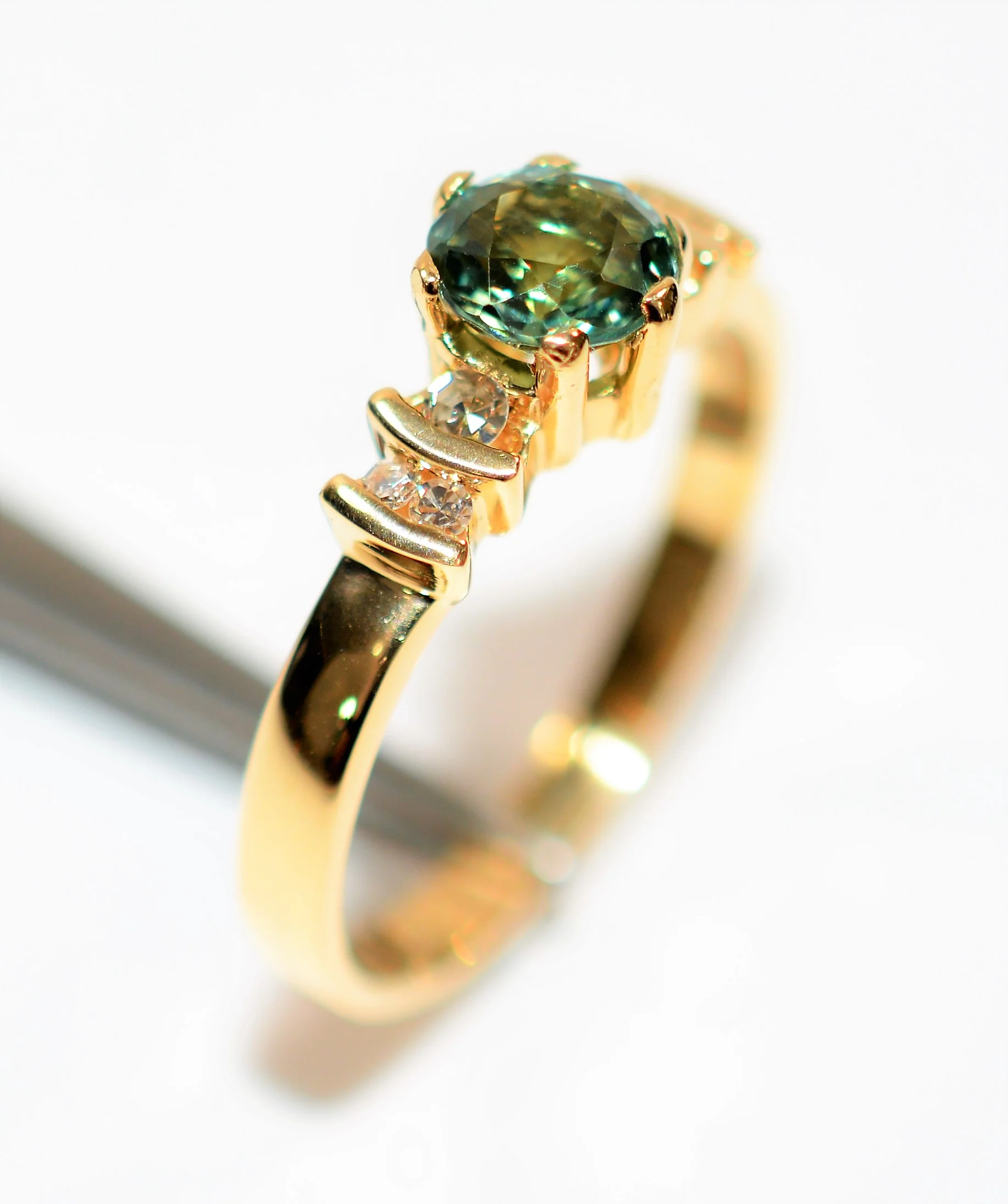 Natural Paraiba Tourmaline & Diamond Ring 14K Solid Gold .78tcw Statement Women's Ring Gemstone Ring Estate Ring Fine Jewellery Ladies Ring - Image 4