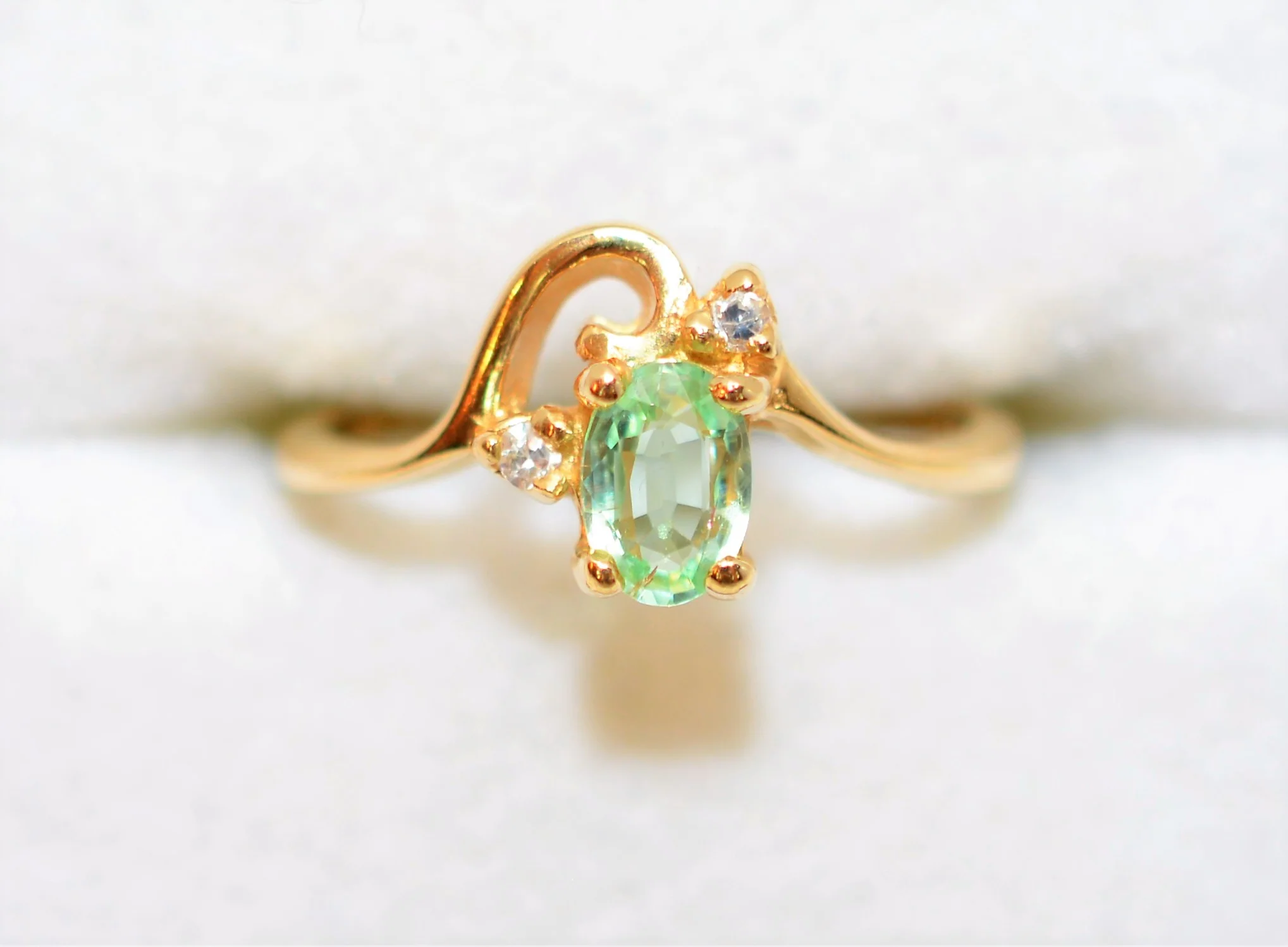 Natural Paraiba Tourmaline & Diamond Ring 14K Solid Gold .38tcw Gemstone Birthstone Ring Jewellery Estate Jewelry Women's Ring Fine Jewelry - Image 5