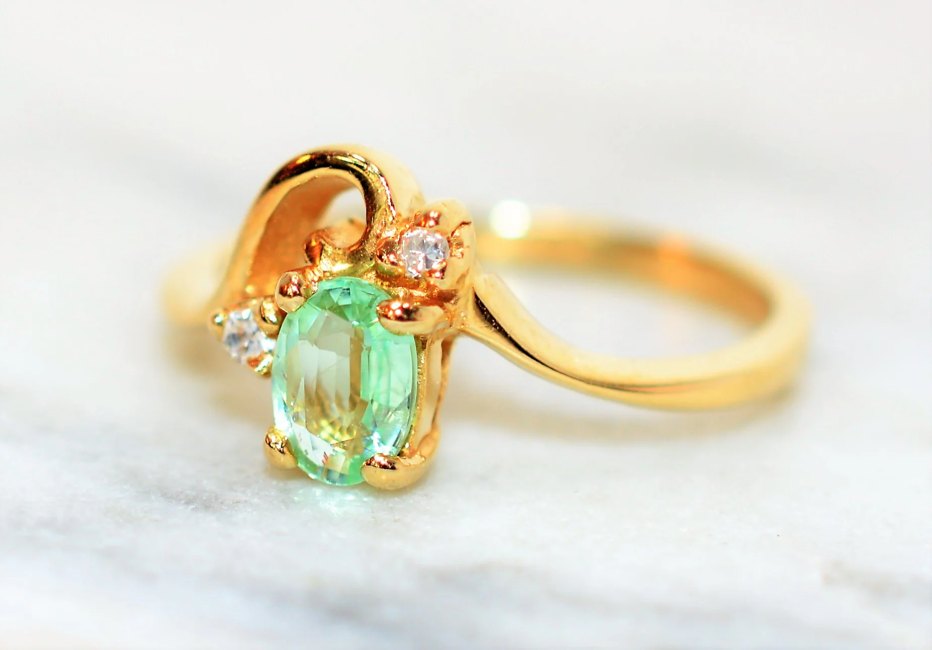 Natural Paraiba Tourmaline & Diamond Ring 14K Solid Gold .38tcw Gemstone Birthstone Ring Jewellery Estate Jewelry Women's Ring Fine Jewelry - Image 8