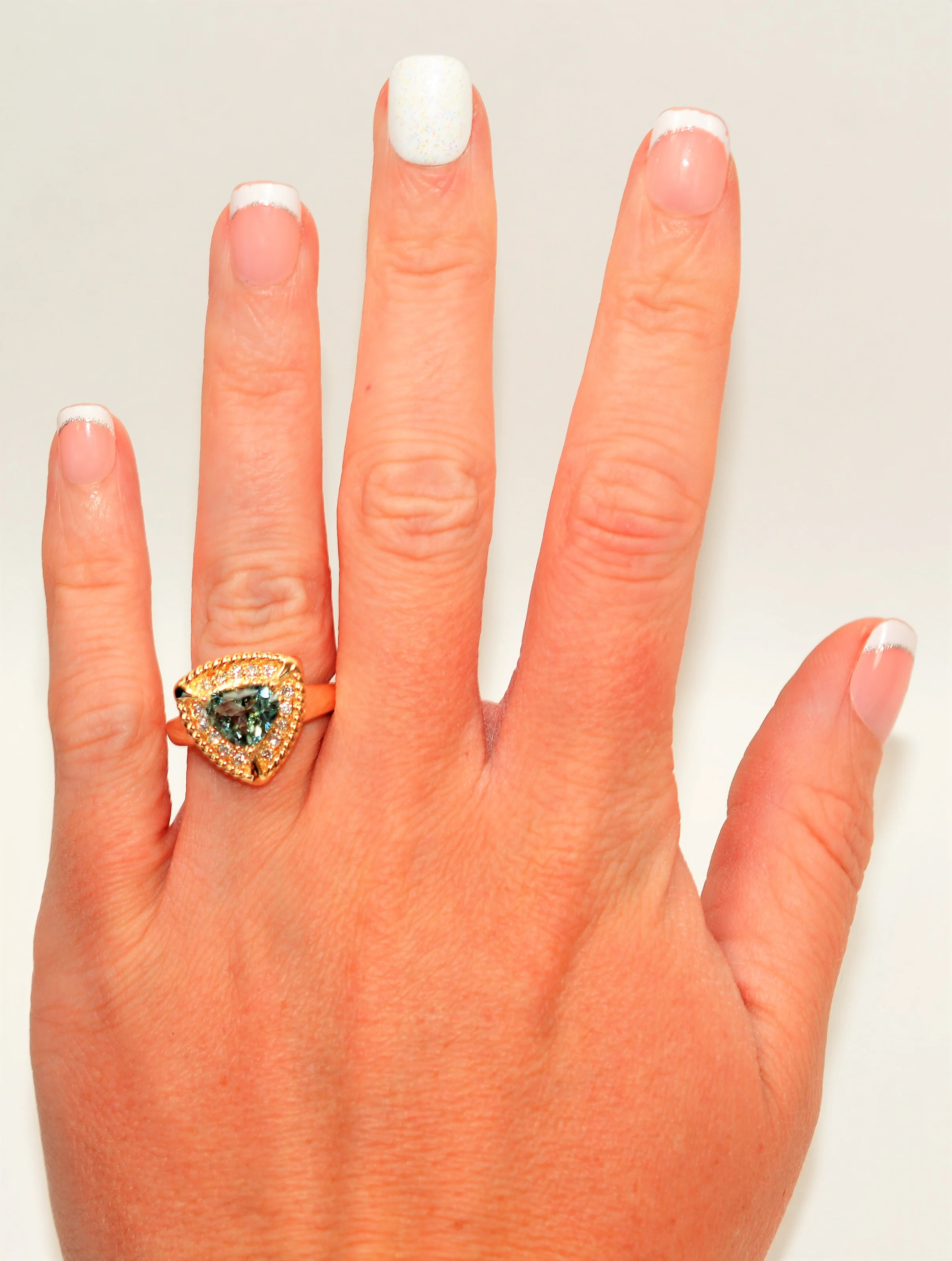 Natural Paraiba Tourmaline & Diamond Ring 14K Solid Gold 1.65tcw Heart Gemstone Women's Ring Statement Ring Cocktail Ring Fine Jewelry Love - Image 2