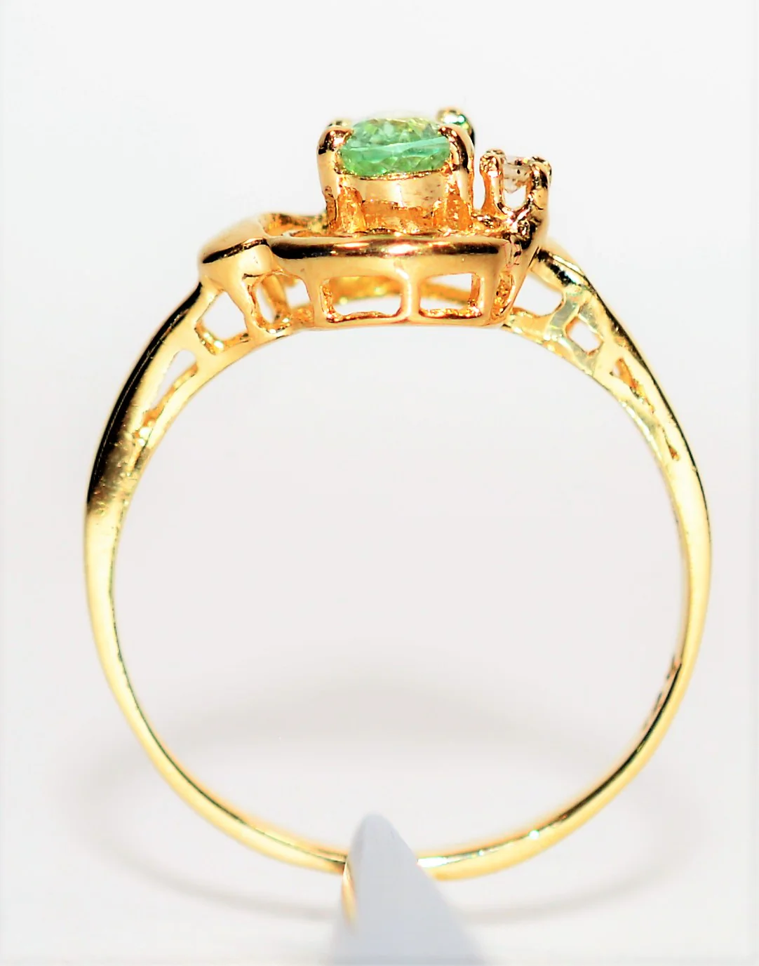 Natural Paraiba Tourmaline & Diamond Ring 14K Solid Gold .48tcw Gemstone Birthstone Women's Estate Jewelry Promise Ring Fine Jewellery - Image 3