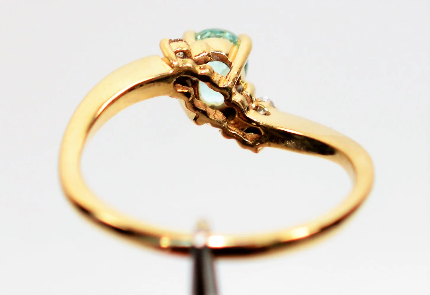 Natural Paraiba Tourmaline & Diamond Ring 14K Solid Gold .55tcw Women's Ring Statement Ring Birthstone Ring Ladies Ring Promise Ring Jewelry - Image 7