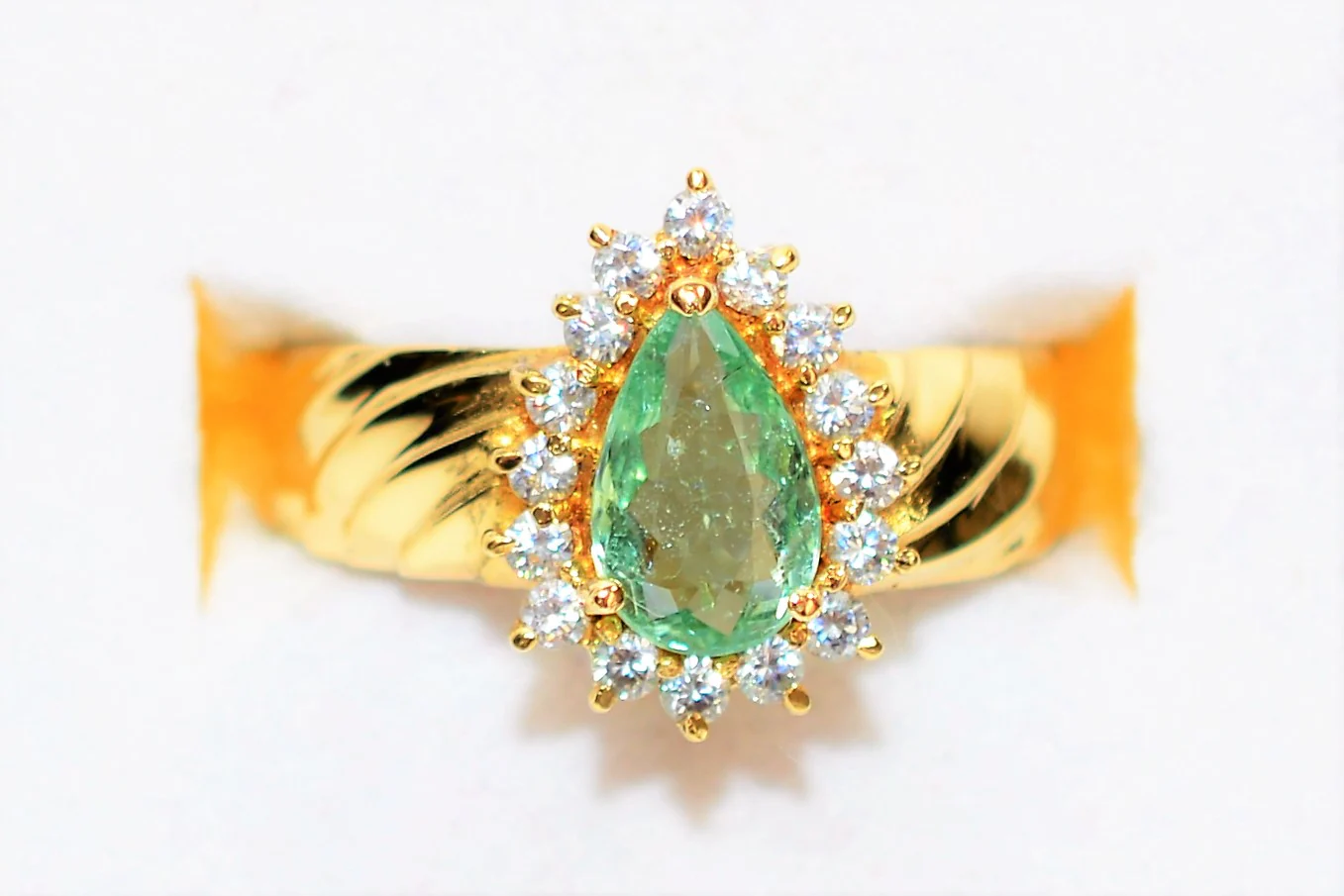 Natural Paraiba Tourmaline & Diamond Ring 18K Solid Gold 1.17tcw Gemstone Jewelry Women's Ring Diamond Halo Fine Jewellery Engagement Ring - Image 5