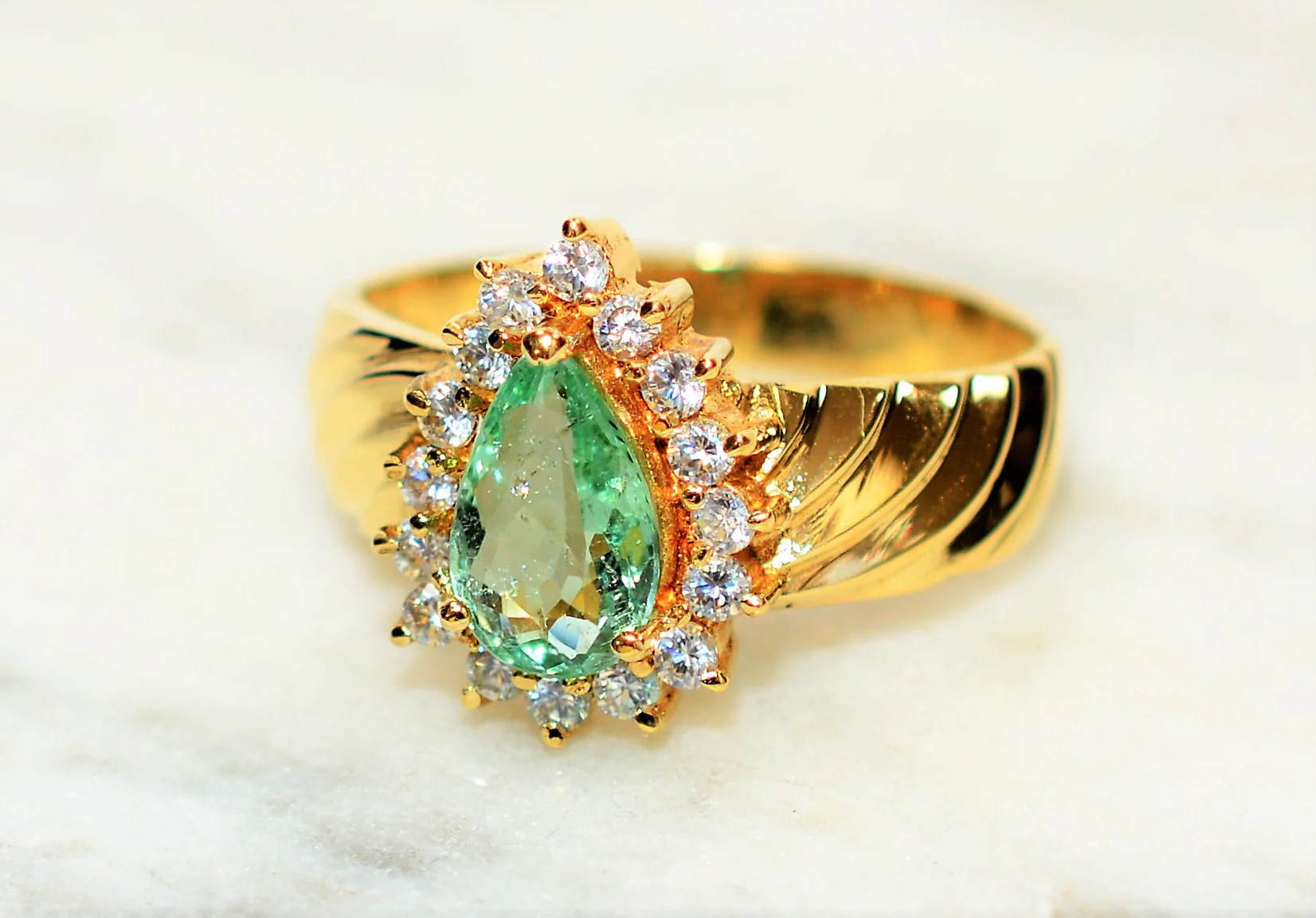 Natural Paraiba Tourmaline & Diamond Ring 18K Solid Gold 1.17tcw Gemstone Jewelry Women's Ring Diamond Halo Fine Jewellery Engagement Ring - Image 8