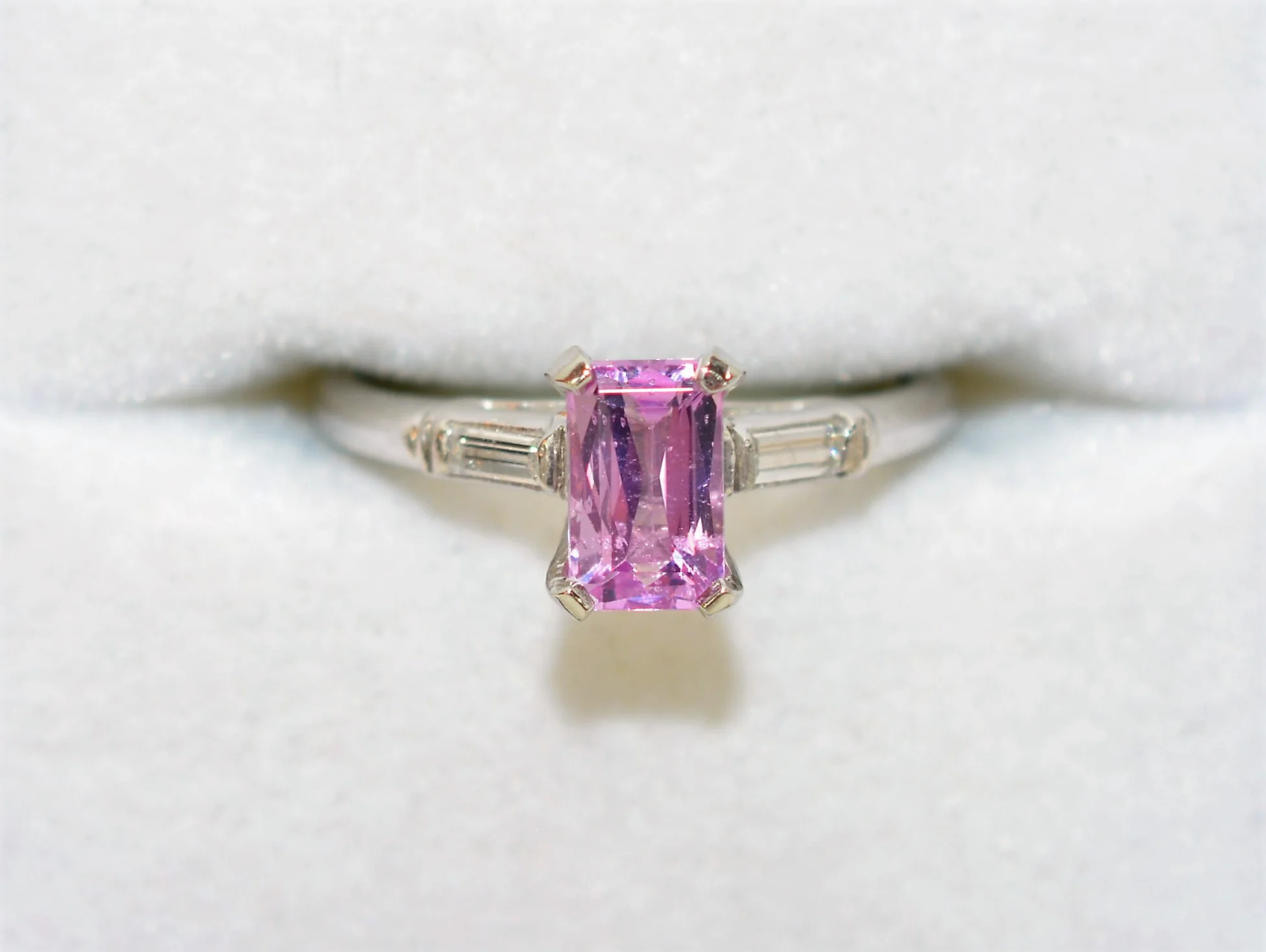 Natural Pink Spinel & Diamond Ring Solid Platinum 1.43tcw Engagement Ring Pink Ring Cocktail Ring Wedding Ring Statement Ring Bridal Jewelry - Image 5