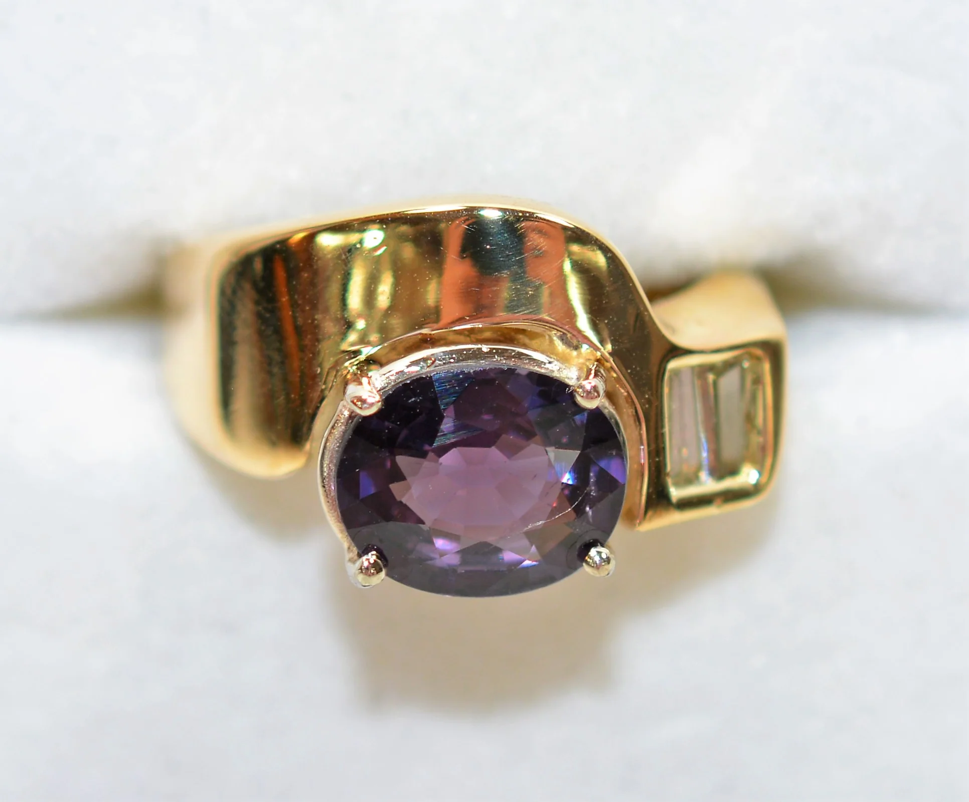 Natural Spinel & Diamond Ring 14K Solid Gold 2.70tcw Cocktail Ring Gemstone Ring June Birthstone Ring Statement Ring Women's Ring Jewellery - Image 5