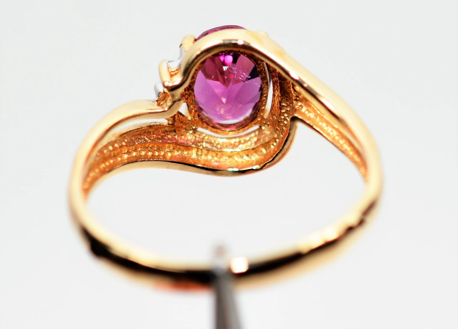 Natural Rubellite & Diamond Ring 14K Solid Gold 1.60tcw Pink Tourmaline Ring Gemstone Ring Womens Ring Ladies Ring Statement Ring Birthstone - Image 7