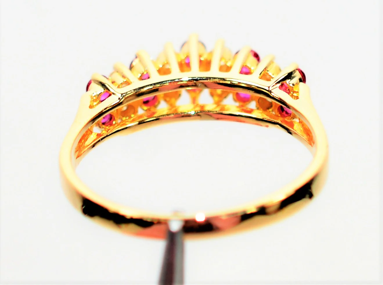 Natural Ruby & Diamond Ring 14K Solid Gold .27tcw Ruby Ring Cluster Ring Gemstone Ring July Birthstone Ring Ladies Ring Fine Vintage Jewelry - Image 7