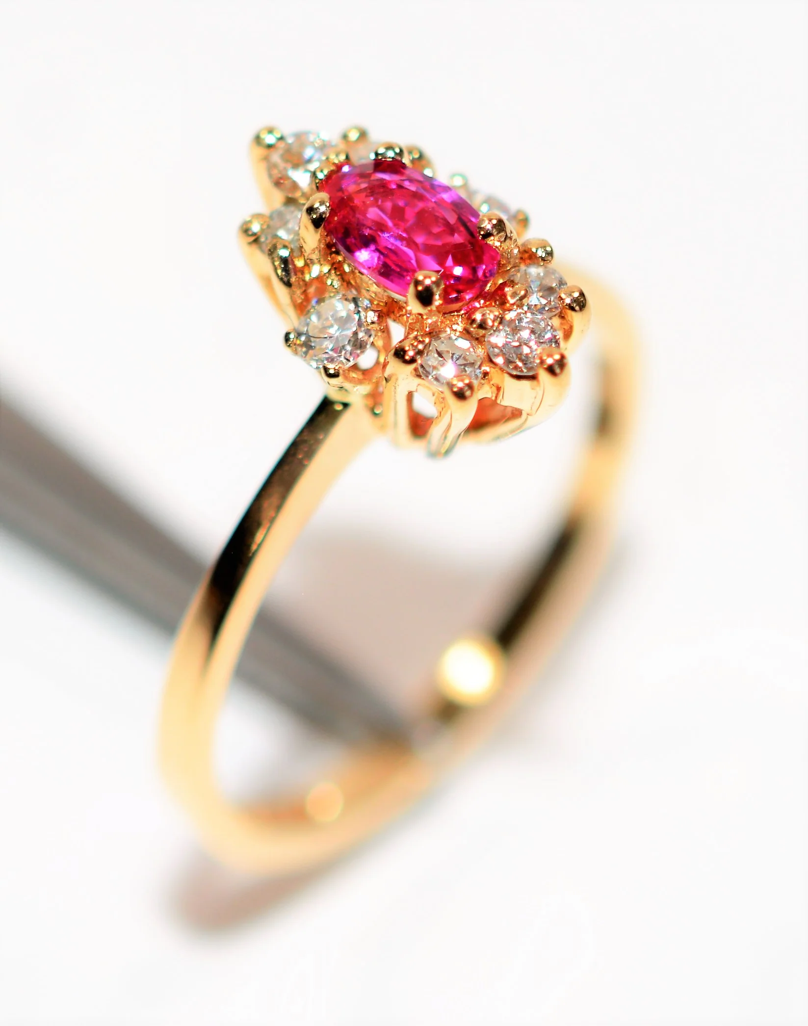 Natural Ruby & Diamond Ring 14K Solid Gold .60tcw Ruby Ring Marquise Ring Gemstone Ring Statement Ring Women's Ring Vintage Engagement Ring - Image 4