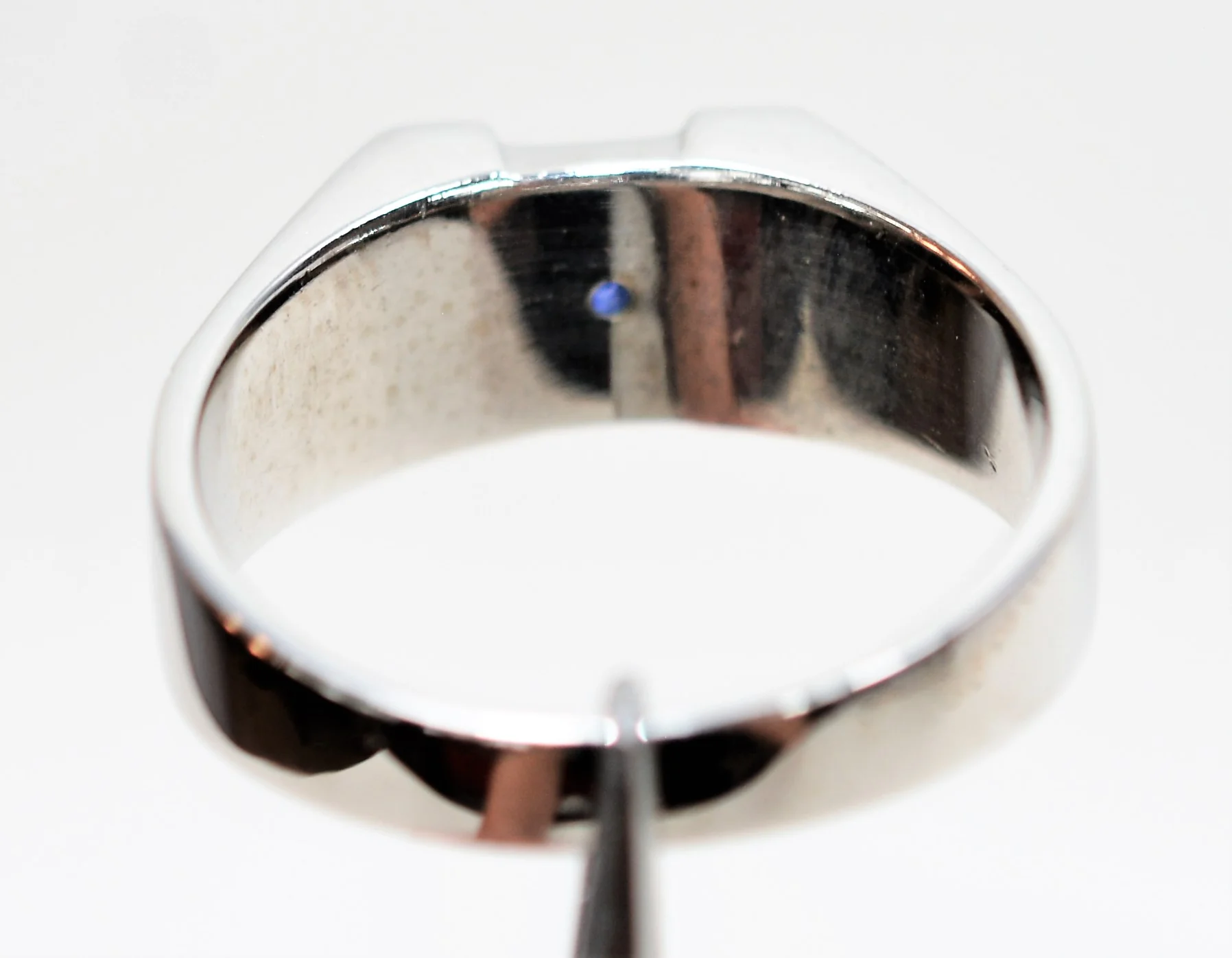 Natural Sapphire Ring 10K Solid White Gold .87ct Ring Solitaire Ring Men's Ring Gemstone Ring Birthstone Ring Cocktail Ring Statement Ring - Image 7