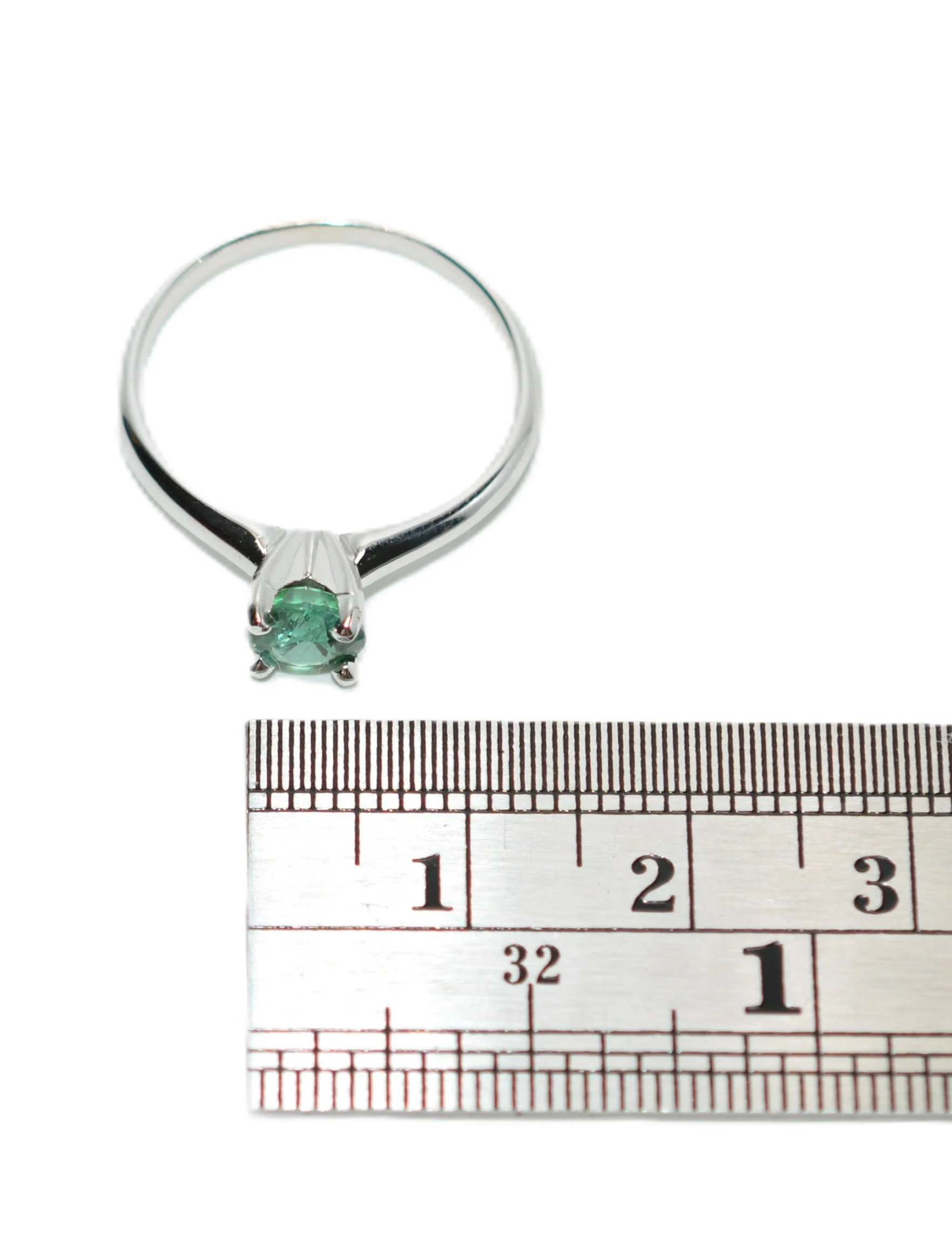 Shane Co. Natural Paraiba Tourmaline Ring 14K Solid White Gold .60ct Engagement Ring Gemstone Ring Solitaire Ring Birthstone Ring Stackable Ring Prom - Image 10