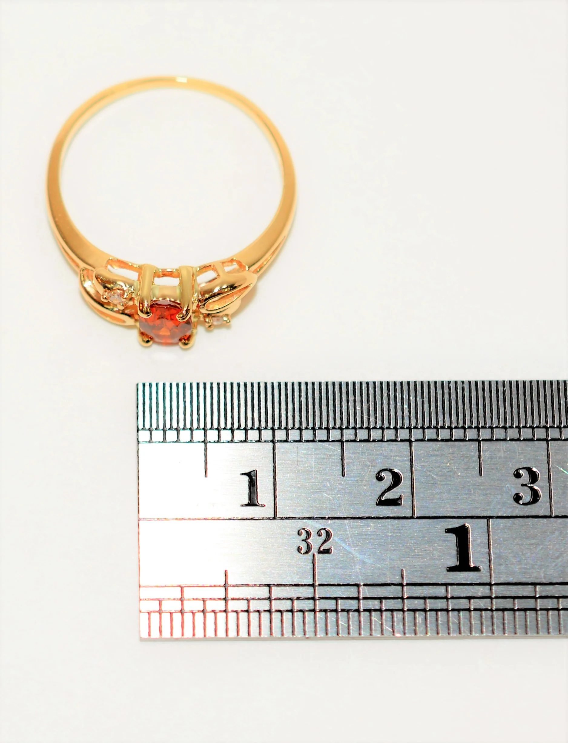 Natural Spessartine Mandarin Garnet & Diamond Ring 14K Solid Gold .55tcw Gemstone Ring Garnet Ring Birthstone Ring Orange Ring Cocktail Ring - Image 10