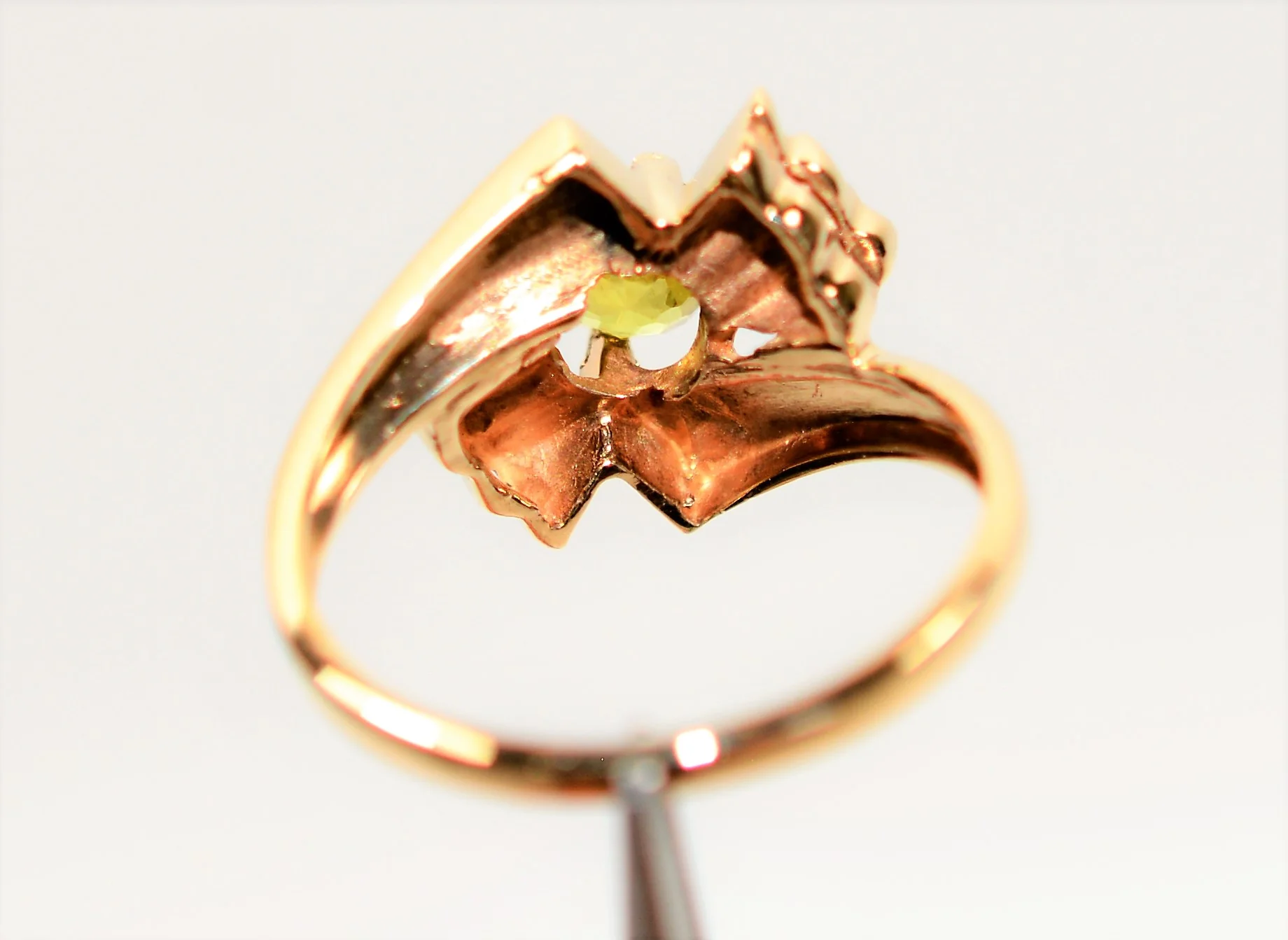 Natural Sphene Ring 10K Solid Gold Ring .42ct Gemstone Ring Titanite Ring Solitaire Ring Yellow Ring Green Ring Bow Ring Womens Ring Jewelry - Image 7