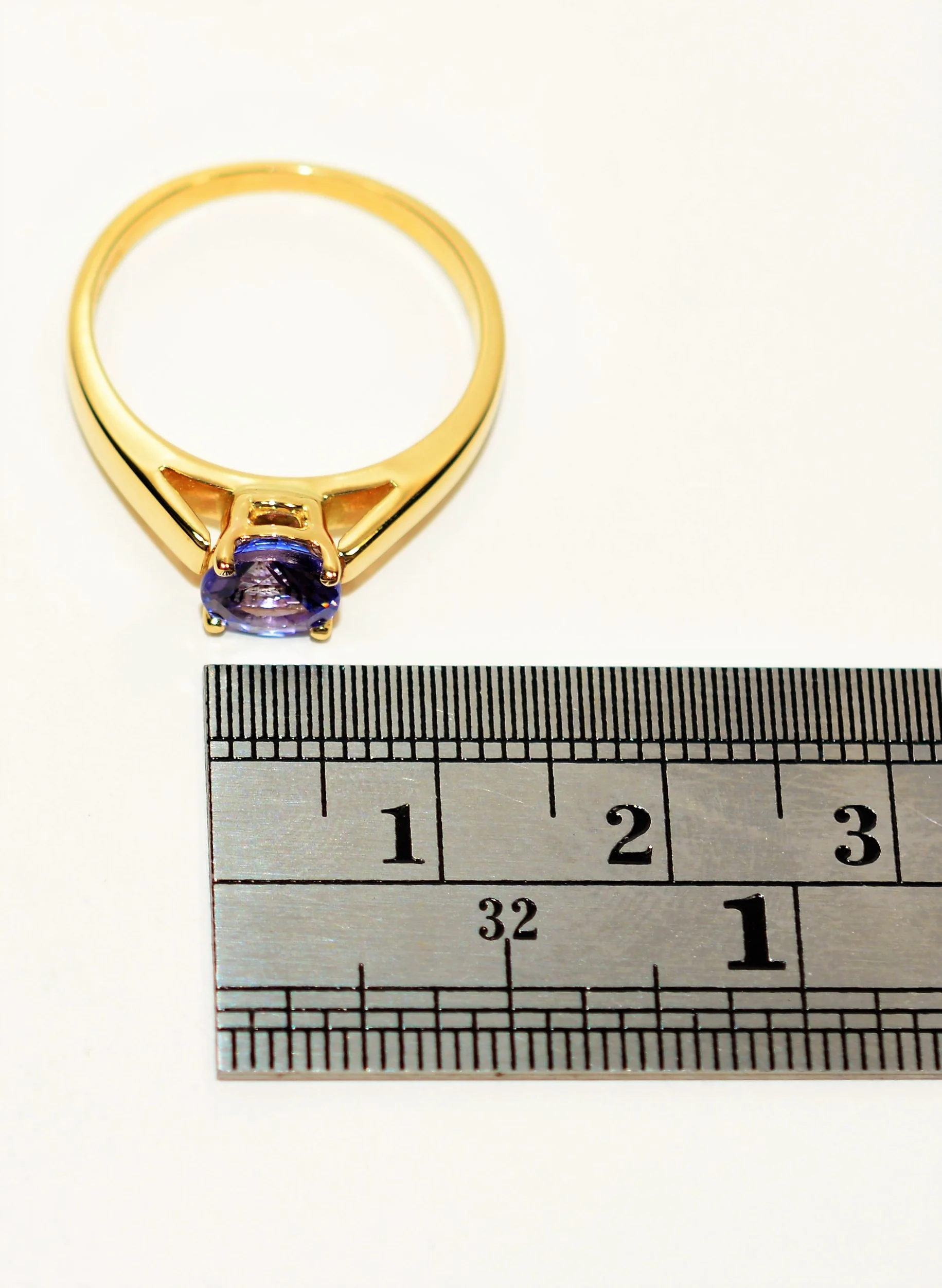 Natural Tanzanite Ring 14K Solid Gold .91ct Solitaire Ring Gemstone Ring Engagement Ring Wedding Ring Bridal Jewelry December Birthstone - Image 10