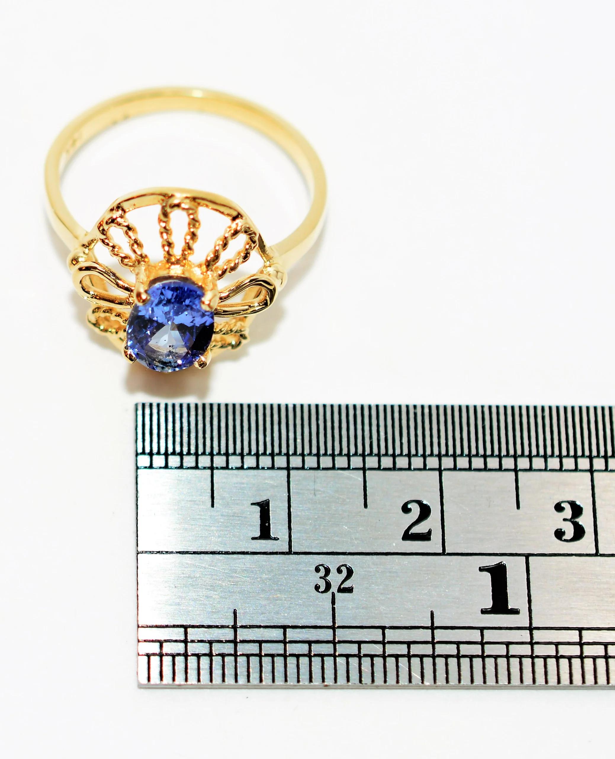 Natural Tanzanite Ring 14K Solid Gold .85ct Solitaire Ring Statement Ring Vintage Ring Gemstone Ring Women's Ring December Birthstone Ring - Image 10