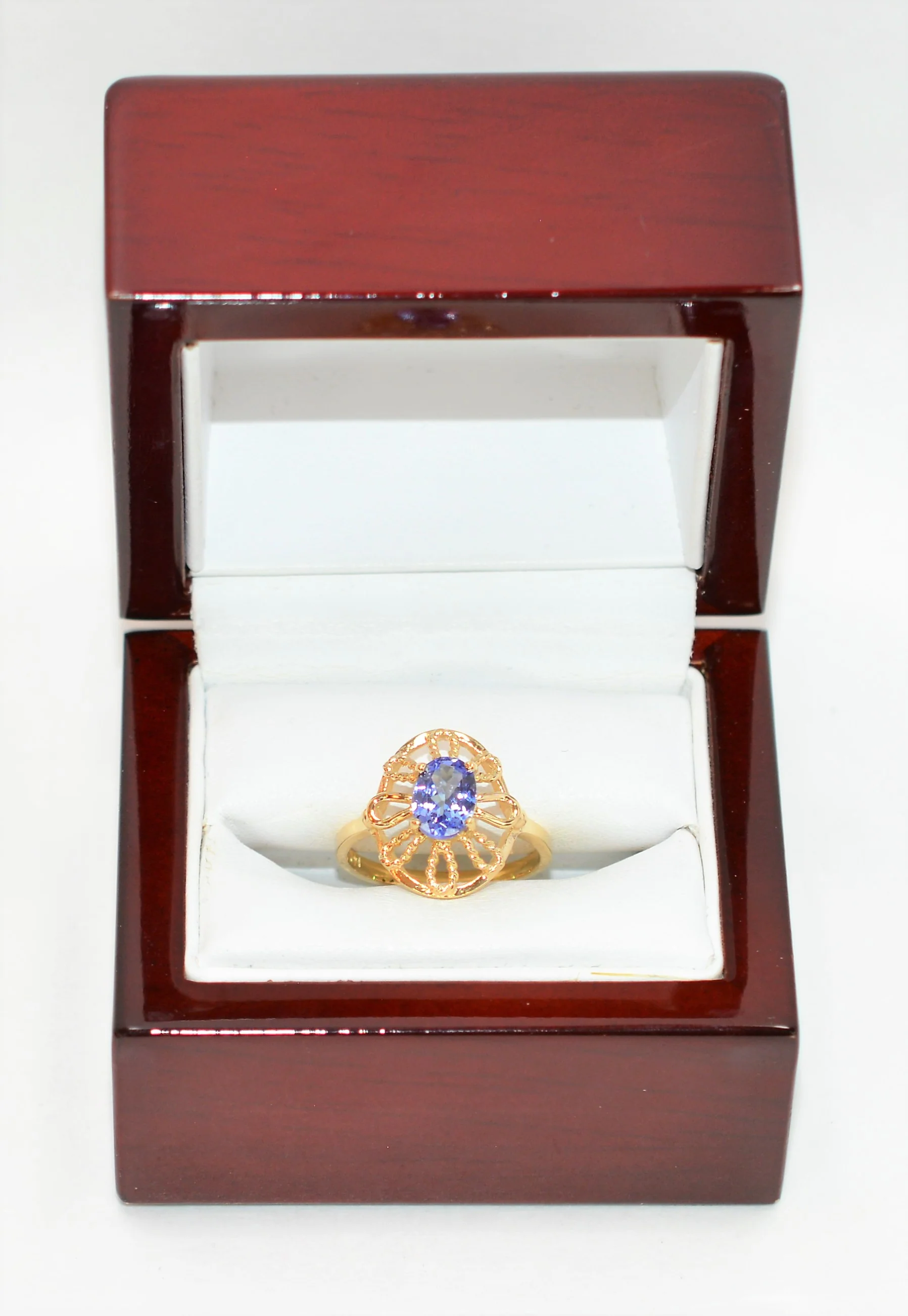 Natural Tanzanite Ring 14K Solid Gold .85ct Solitaire Ring Statement Ring Vintage Ring Gemstone Ring Women's Ring December Birthstone Ring - Image 12