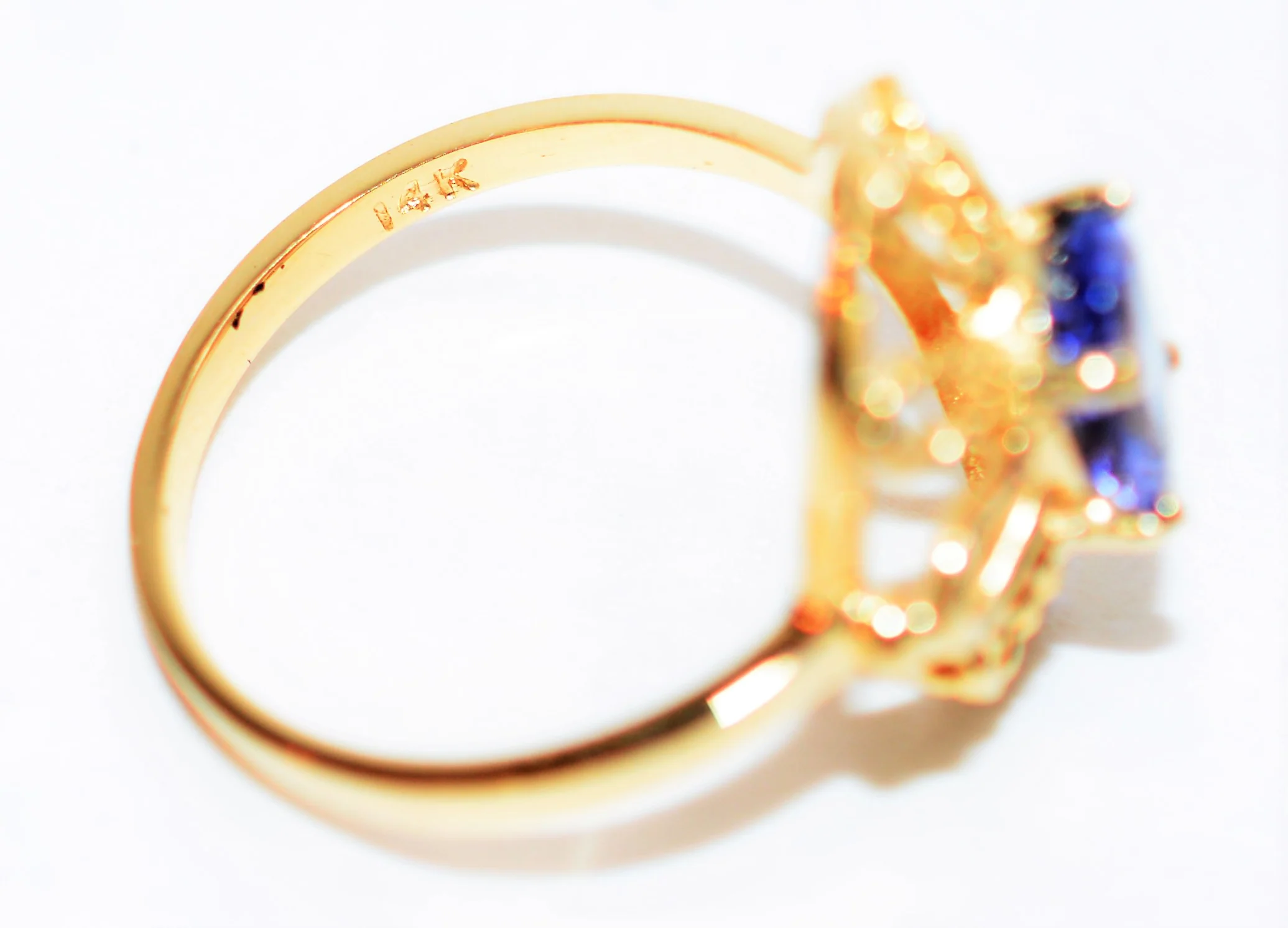 Natural Tanzanite Ring 14K Solid Gold .85ct Solitaire Ring Statement Ring Vintage Ring Gemstone Ring Women's Ring December Birthstone Ring - Image 6
