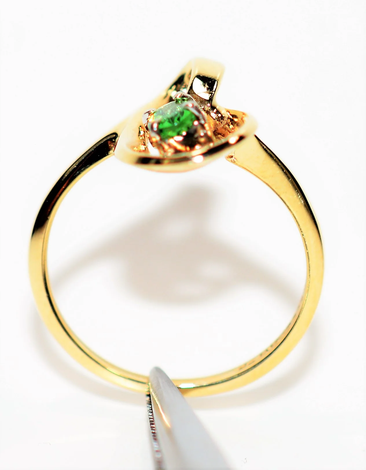 Natural Tsavorite Garnet Ring 10K Solid Gold .29ct Solitaire Ring Gemstone Ring Green Ring Women's Ring Ladies Ring Cocktail Ring Jewellery - Image 3