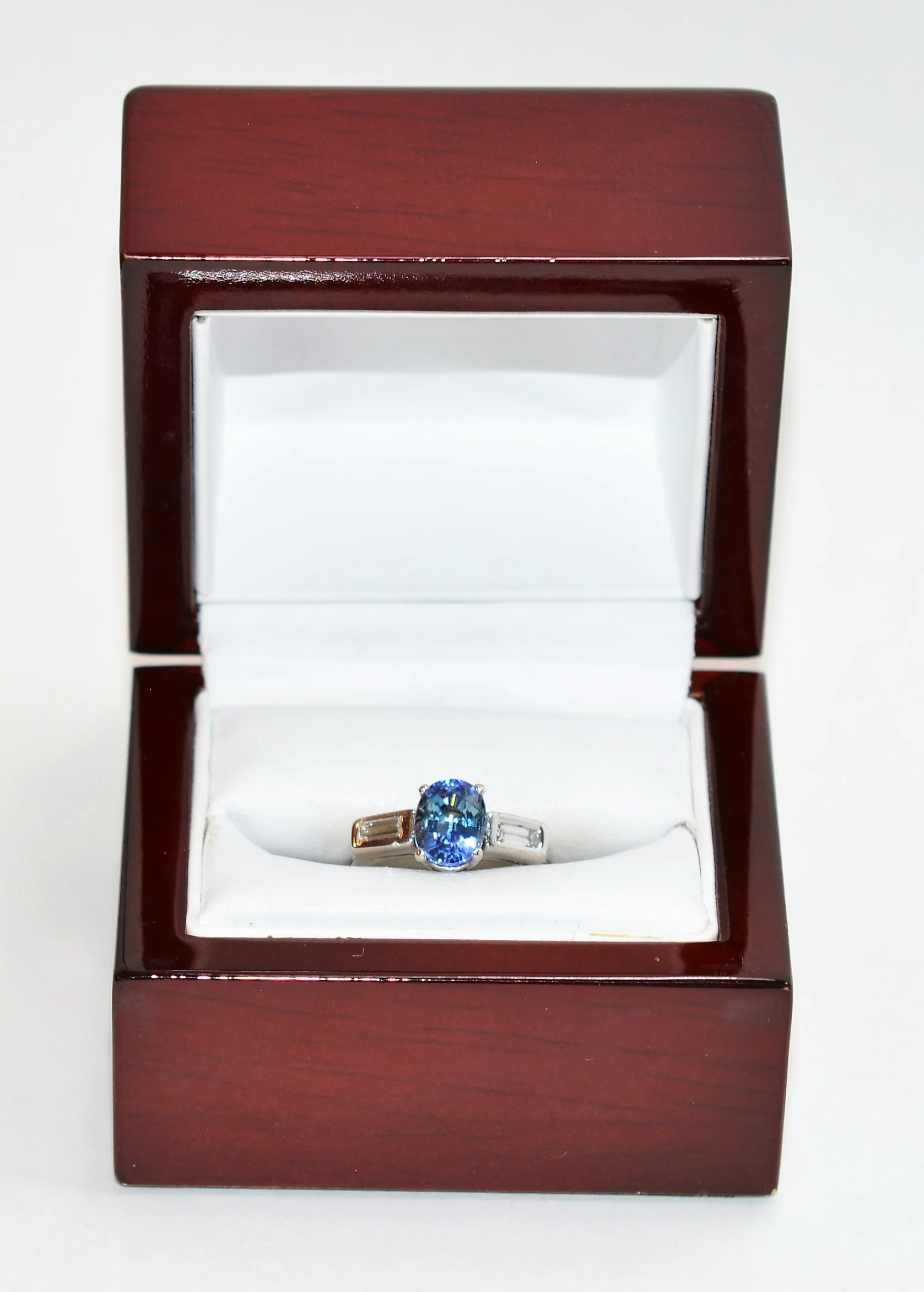 Natural Peacock Tanzanite & Diamond Ring Solid Platinum 2.14tcw Gemstone Ring Engagement Ring Tanzanite Ring December Birthstone Fine Bridal - Image 12