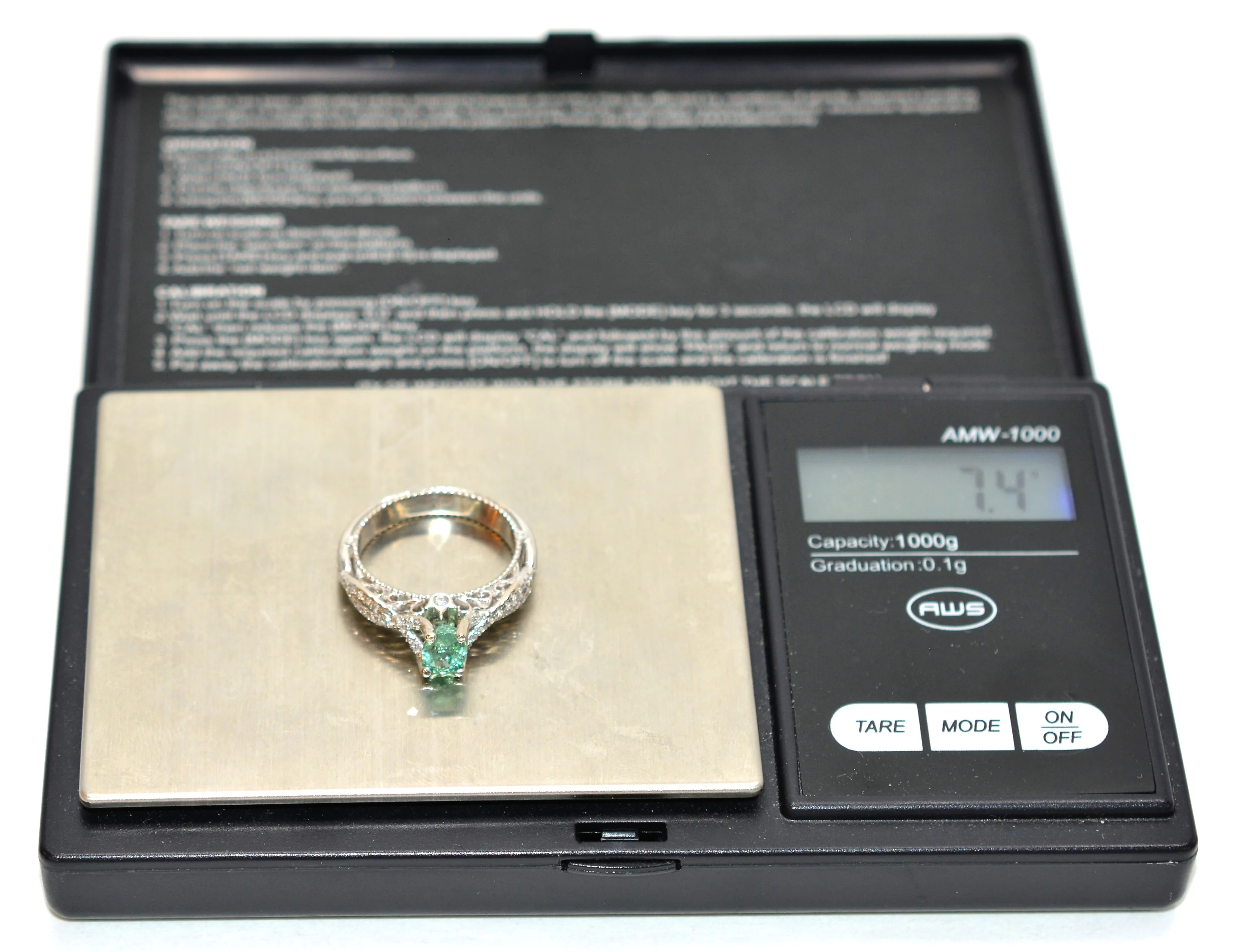 Verragio Natural Paraiba Tourmaline & Diamond Ring 18K White Gold 1.39tcw Engagement Wedding Designer Statement Cocktail Fine Bridal Jewelry - Image 10