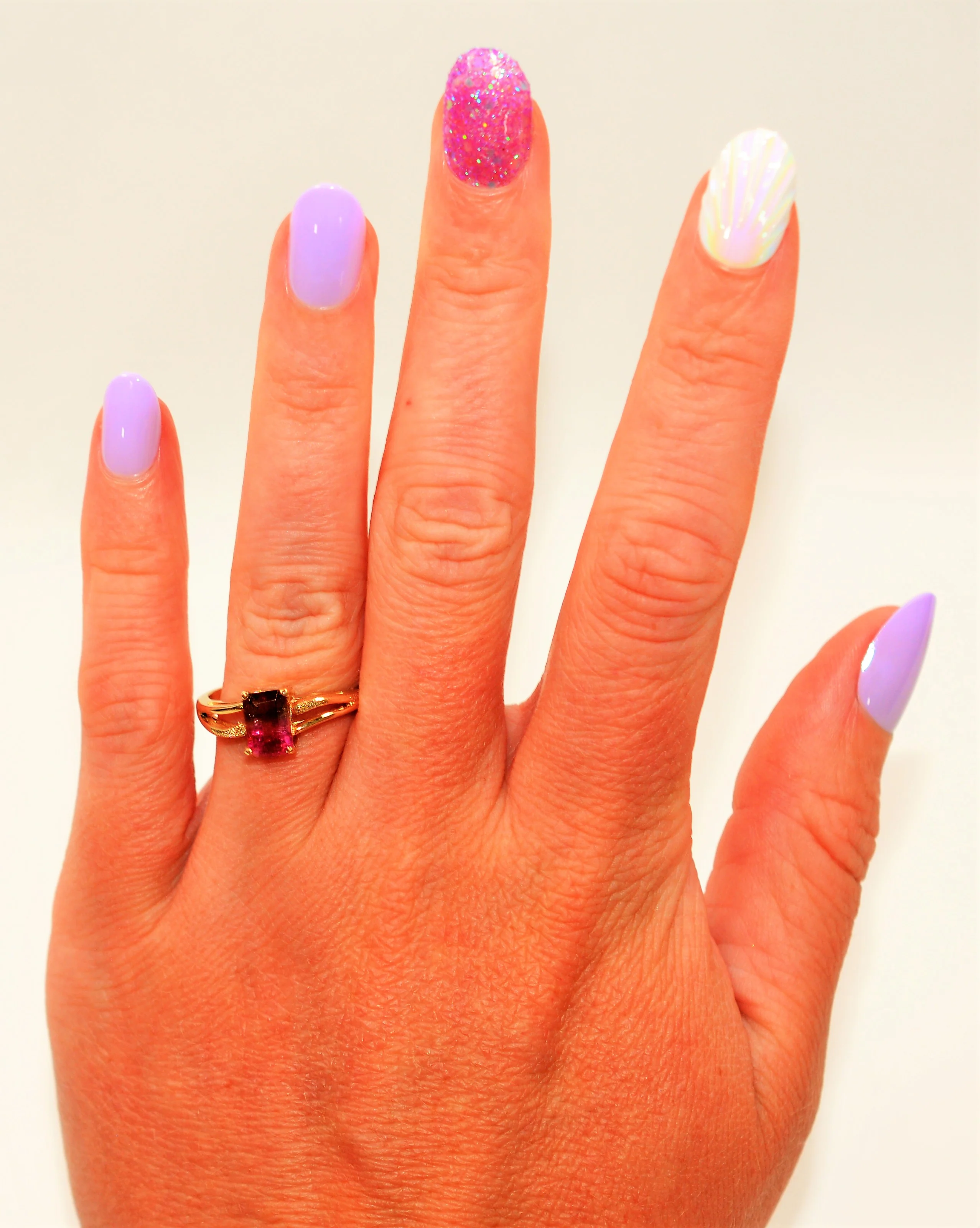 Natural Watermelon Tourmaline Ring 10K Solid Gold 1.26ct Gemstone Ring Solitaire Ring Ladies Ring Birthstone Ring Anniversary Ring Jewellery - Image 2